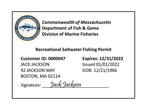 mass fishing license online saltwater.